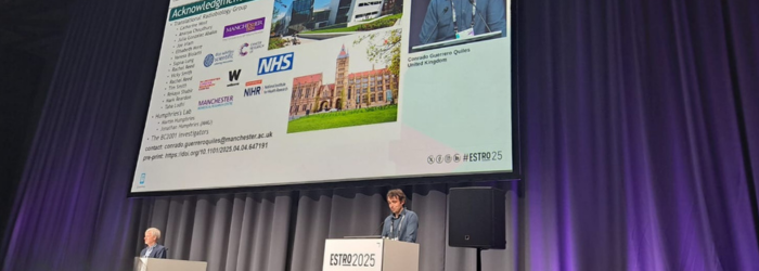 Conrado Guerrero Quiles presenting at the European Society for Radiotherapy and Oncology (ESTRO) in Vienna, Austria.