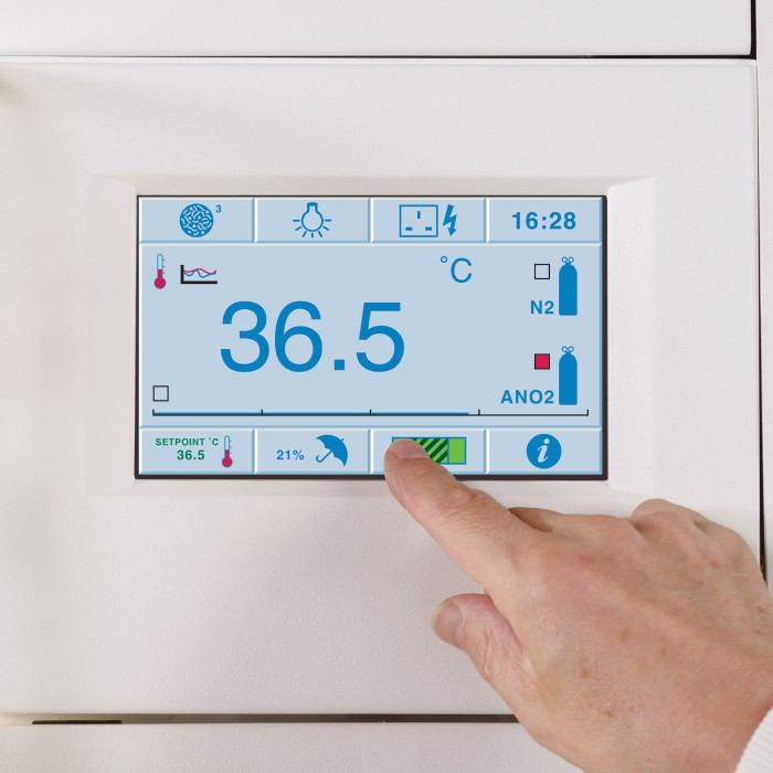 Touchscreen with Anaerobic Conditions Monitoring System for HEPA Units